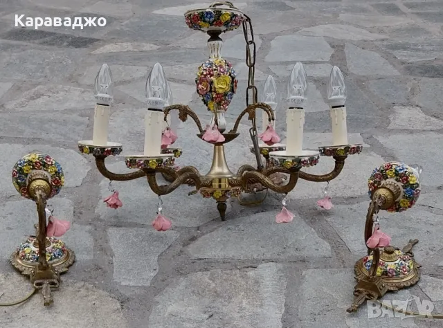 Полилей 6ца/Аплици, снимка 2 - Полилеи - 49442629