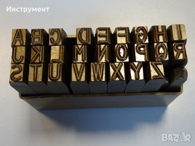 Комплект шлосерски букви-латиница 10 mm Junior Steel Punch Marushin Kogyosha (A-Z), снимка 2 - Други инструменти - 45617148