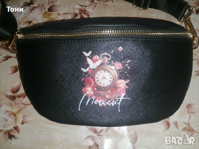 BagBase Нова Кожена Дамска Чанта с Принт, снимка 4 - Чанти - 53729197