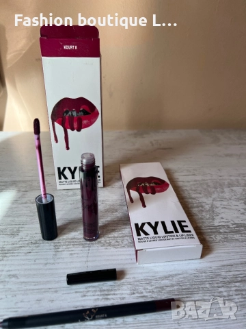 Нови матови комплекти червило + молив на марката KYLIE цветовете са червен , телесен и тъмно лилав ❤, снимка 12 - Декоративна козметика - 52119877