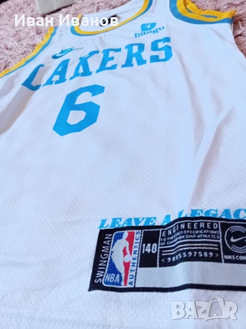 Чисто нов оригинален детски екип на Лос Анджелис Лейкърс-ЛеБрон Джеймс , снимка 6 - Баскетбол - 50663274