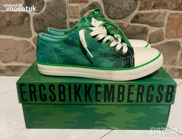 Мъжки кецове BIKKEMBERGS, Зелен -номер-41,43,44,45 и 46