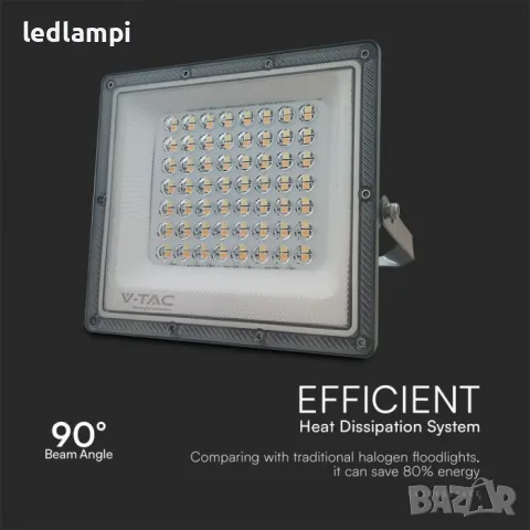 LED Прожектор 50W 3in1 Сиво Тяло, снимка 7 - Прожектори - 48015791