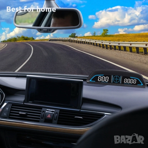 Универсален автомобилен HUD Head Up дисплей, цифров GPS скоростомер, снимка 6 - Аксесоари и консумативи - 52264618