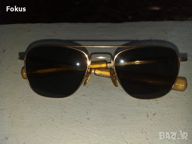 Оригинални пилотски слънчеви очила American Optical 12k GF, снимка 2 - Антикварни и старинни предмети - 53470007
