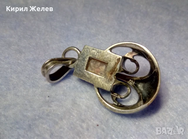 СКЪПОЦЕНЕН АЖУРЕН СРЕБЪРЕН МЕДАЛЬОН СРЕБРО 925 с ШЛИФОВАН ЯСПИС РЪЧНА АРТ ИЗРАБОТКА 30680, снимка 7 - Колиета, медальони, синджири - 50489180