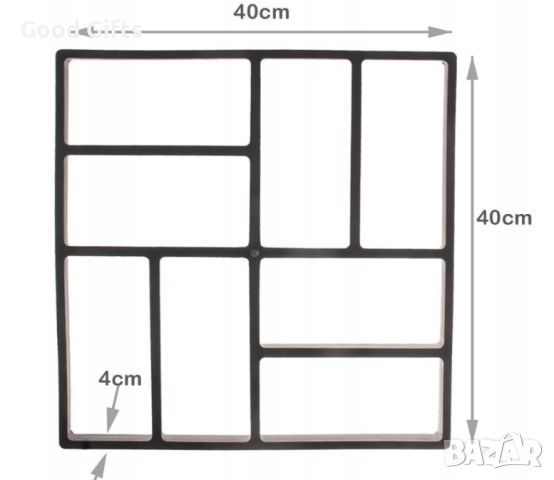 Градински шаблон за градински павета плочки, 40х40см, снимка 4 - Други - 46117198