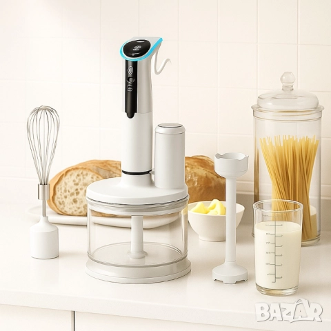 Многофункционален кухненски пасатор с чопър и бъркалка – 800W мощност, снимка 6 - Друга електроника - 51872203