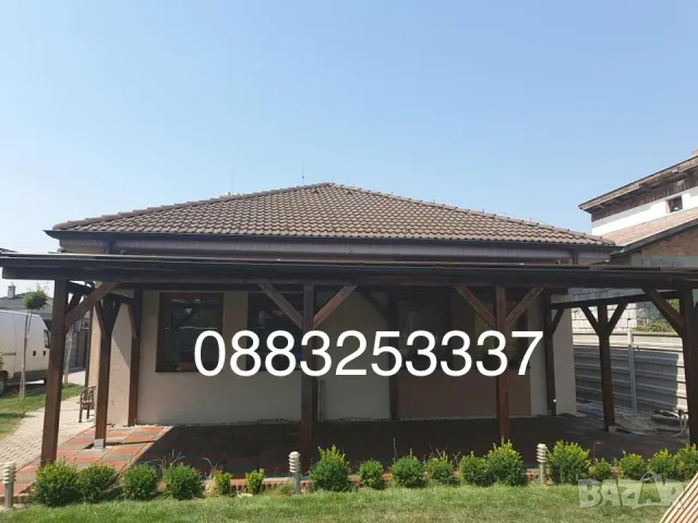 Изграждане на дървени навеси Покриви с гаранция Ремонт на покриви и хидроизолации, снимка 3 - Ремонти на покриви - 49818413