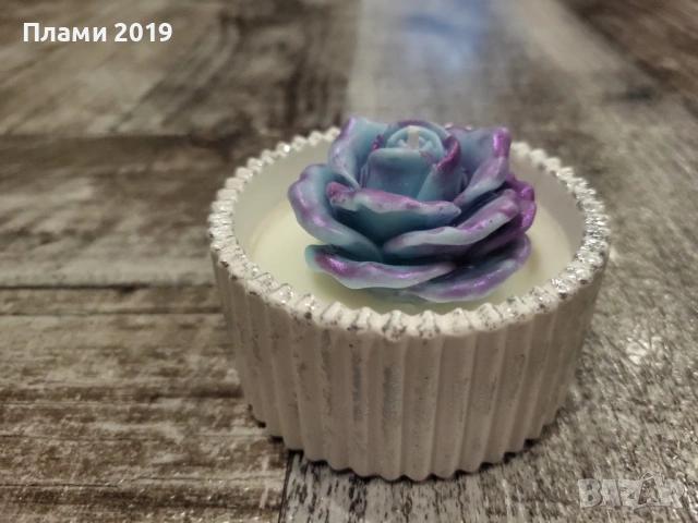 Ръчно изработена керамика с ароматна свещ , снимка 6 - Декорация за дома - 53641335