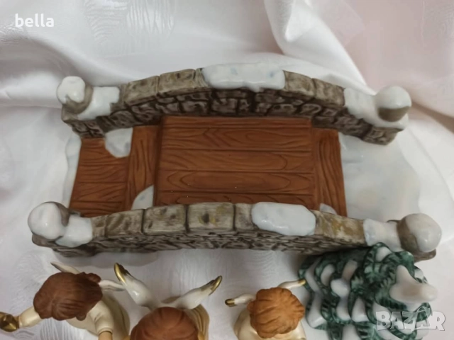 Колекционерски порцелан Goebel-Коледен мост с три порцеланови ангелчета Goebel., снимка 3 - Антикварни и старинни предмети - 52048341