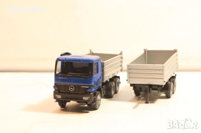 HERPA H0 1/87 MERCEDES ACTROS КАМИОН САМОСВАЛ МОДЕЛ, снимка 3 - Колекции - 54216192