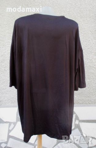 4XL Нова черна блуза с котенце, снимка 4 - Тениски - 45702545