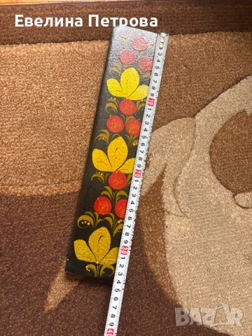 Дървена рисувана закачалка Хохлома, снимка 3 - Антикварни и старинни предмети - 51275292