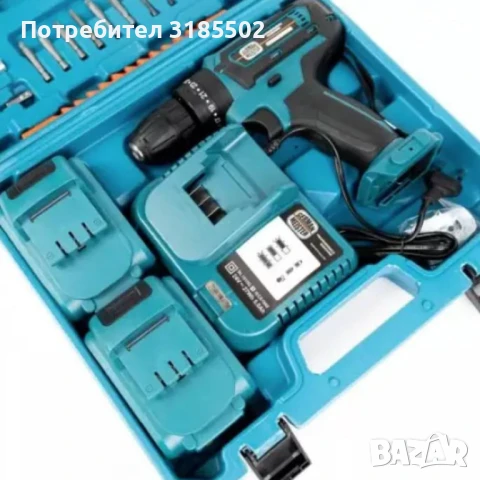 Акумулаторен винтоверт с две батерии и аксесоари, снимка 7 - Винтоверти - 51251918