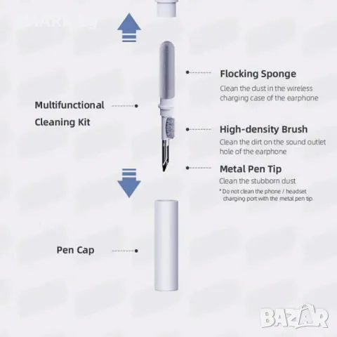 Писалка за почистване на слушалки и мобилни телефони, снимка 6 - Друга електроника - 48627876
