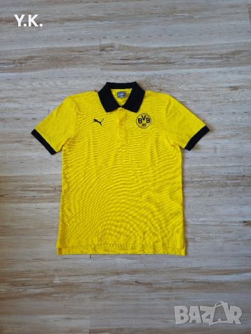 Оригинална мъжка тениска с яка Puma x Borussia 09 Dortmund, снимка 1 - Тениски - 45173722