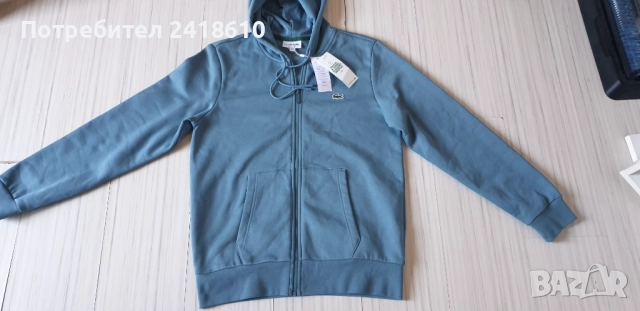 Lacoste Classic Fit  Full Zip Hoodie Mens Size 4 - M НОВО! ОРИГИНАЛ! Мъжка Качулка с цял цип!, снимка 9 - Спортни дрехи, екипи - 51572174
