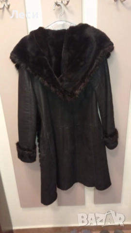 Палто от естествена кожа и естествен  косъм, снимка 2 - Палта, манта - 51925271