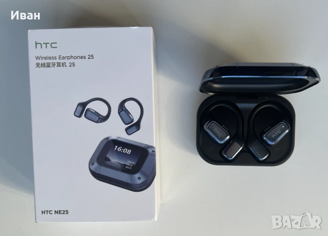 HTC NE25 безжични слушалки – нови, AI превод, LCD, снимка 3 - Слушалки и портативни колонки - 54022837