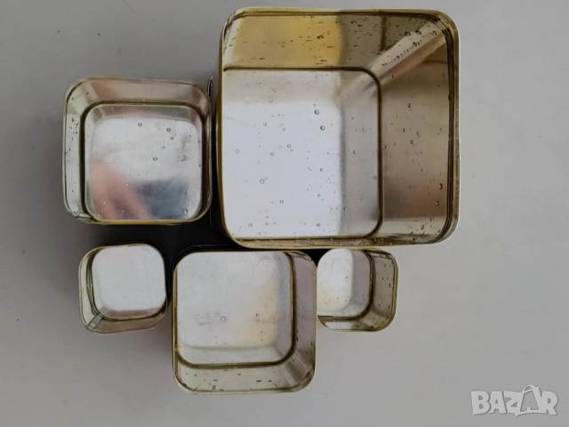 Комплект 5 броя метални кутии, снимка 3 - Кутии за съхранение - 52234108