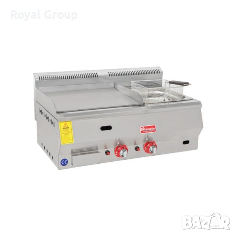 Професионална газова скара с фритюрник – комбиниран уред 2 в 1