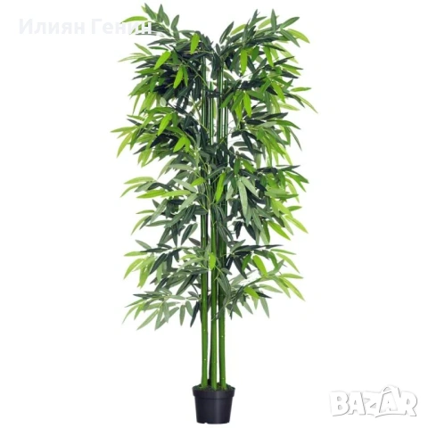 Изкуствено бамбуково растение Outsunny, 20 см x 20 см x 180 см, снимка 9 - Декорация за дома - 54210794