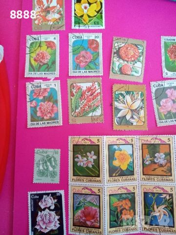 Пощенски марки -цветя, снимка 1 - Филателия - 46214414