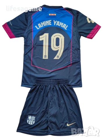 Детски футболен екип Барселона Ямал комплект Barcelona Yamal тениска и шорти