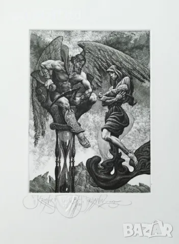 Картина, графика "Кронос", худ. Юлиян Йорданов, 2005 г.