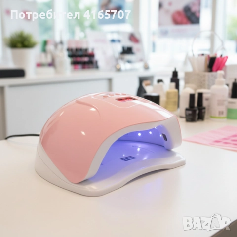Професионална UV/LED лампа POLYUV 110W – За всички гел лакове, авто сензор, таймери и режим на ниска, снимка 2 - Други - 52752519