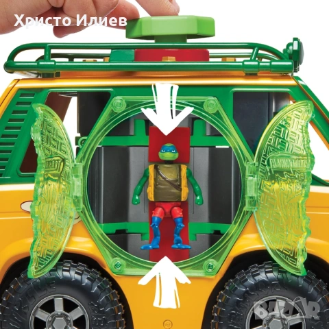 Костенурките нинджа TMNT Станция за мутация - ван, снимка 6 - Коли, камиони, мотори, писти - 53702806