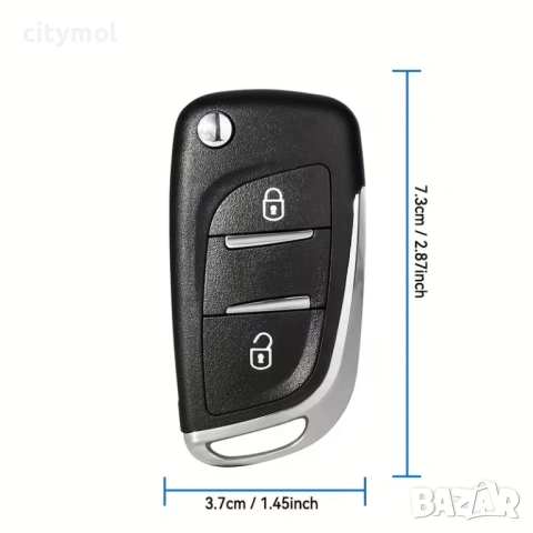 Модифицираща кутийка за ключ с 2 бутона, острие VA2 за Peugeot 207 307 308 407 607 Expert Partner, снимка 4 - Аксесоари и консумативи - 53566875