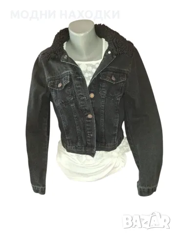 Черно,Късо, Дънково Яке, снимка 2 - Якета - 49817841