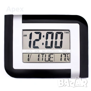 Електронни Стенни Часовници. Дигитален Стенен Часовник с Термометър и Голям Дисплей.Digital Clock, снимка 3 - Стенни часовници - 54174807