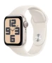 Apple Watch SE (2024), GPS, 40 мм, Starlight, спортна каишка S/M., снимка 1