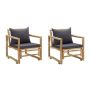 vidaXL Градински столове с възглавници, 2 бр, бамбук(SKU:315599