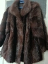 Луксозно кожено палто естествен косъм - размер L/XL, снимка 6