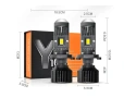 LED крушки H7 с лупа 6000K 6400LM Canbus | Комплект 2 бр., снимка 2