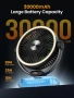 Warmco 30000mAh 30W преносим настолен вентилатор с LED светлина, черен, снимка 3