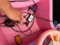 0466 розова електрическа детска акумулаторна количка / кола  - цена 145лв с нов акумулатор  -детето , снимка 5
