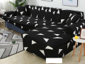 Еластичен калъф за диван "Мечта", черно и бяло, снимка 2