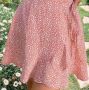 Розова рокля тип "прегърни ме" с нежен принт мозайка , снимка 2