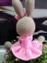 Плетена играчка Зайче-балерина, Плетени, ръчно изработени, прекрасен подарък, снимка 6