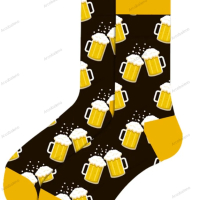 Мъжки чорапи със забавен модел от 5 чифта, 3цвята , снимка 2 - Мъжки чорапи - 45067498