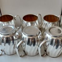 Прекрасни чаши(халби)шест броя силвер плейт(silver plate)вместимост 350 мл., снимка 11 - Чаши - 45254333