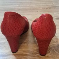 Нови червени обувки естествена кожа, снимка 5 - Дамски обувки на ток - 45915689