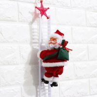 Електрическа играчка – катерещ се по стълба Дядо Коледа SD25, снимка 1 - Декорация за дома - 45839516