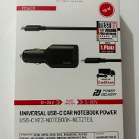 Зарядно Hama Car Notebook Power USB-C черно, снимка 3 - Зарядни за кола - 45745113