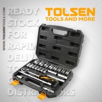 Комплект инструменти(гедория)Tolsen Industrial 15139, 22 части на 1/2", CrV, снимка 3 - Гедорета - 39107426